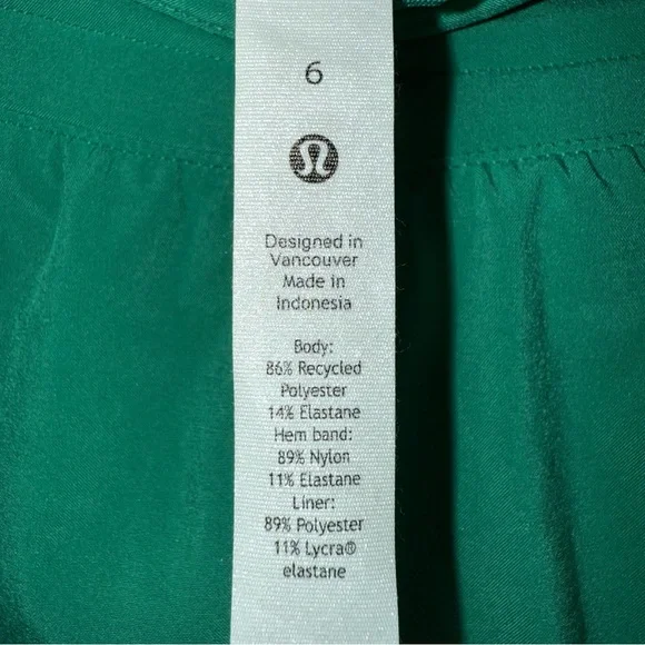 Lululemon Athletica Hotty Hot High-Rise Lined Short 4" Women’s 6 Green - Picture 5 of 7